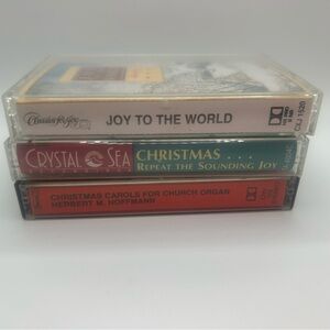 Christmas cassettes, vintage, holiday music, festive, classic retro